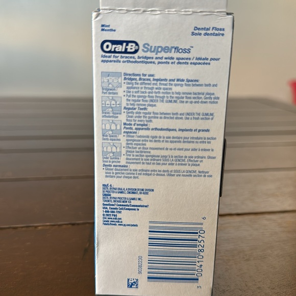 Oral B Pro 500 rechargeable toothbrush with extra heads and floss NIB - Picture 7 of 7